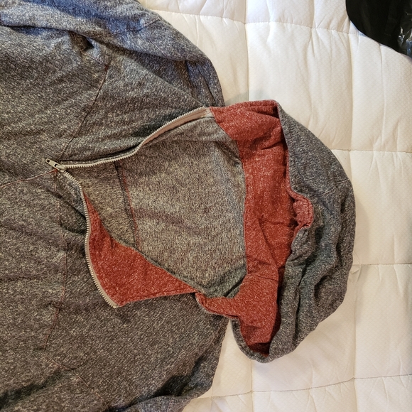 Betabrand assymetrical zipped hooded sweatshirt - Picture 5 of 5